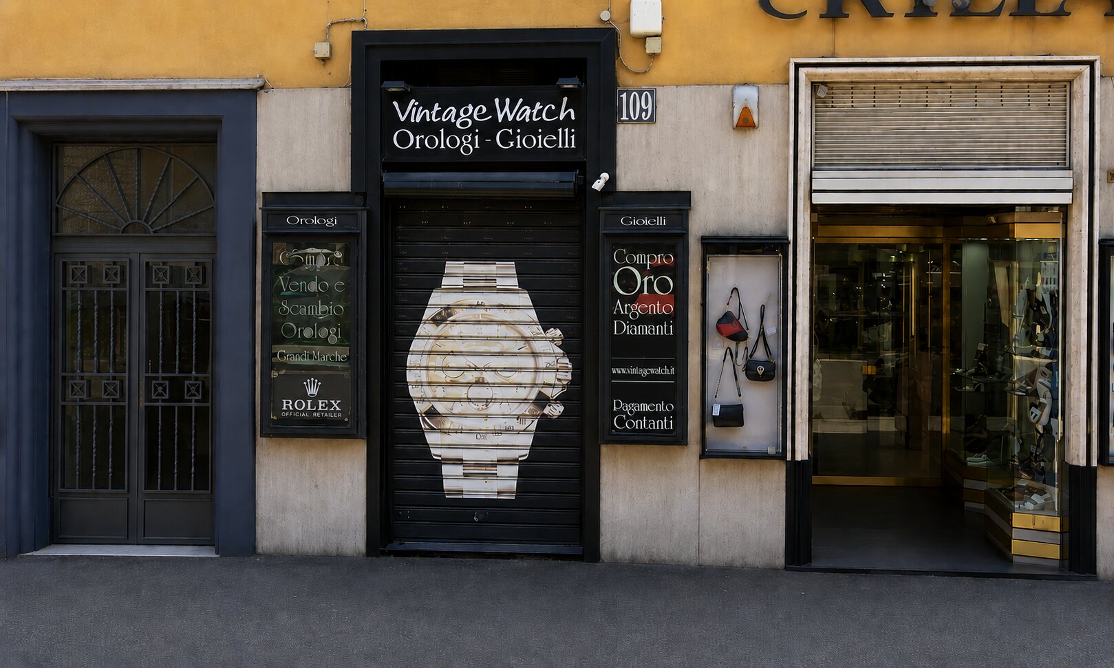 Negozio Compro Oro Argento Roma in Via Appia Nuova 109 — Vintage Watch Srl